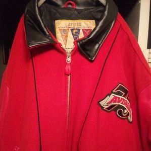Red/Black Icon "AVIREX" (4x Leather) Coat